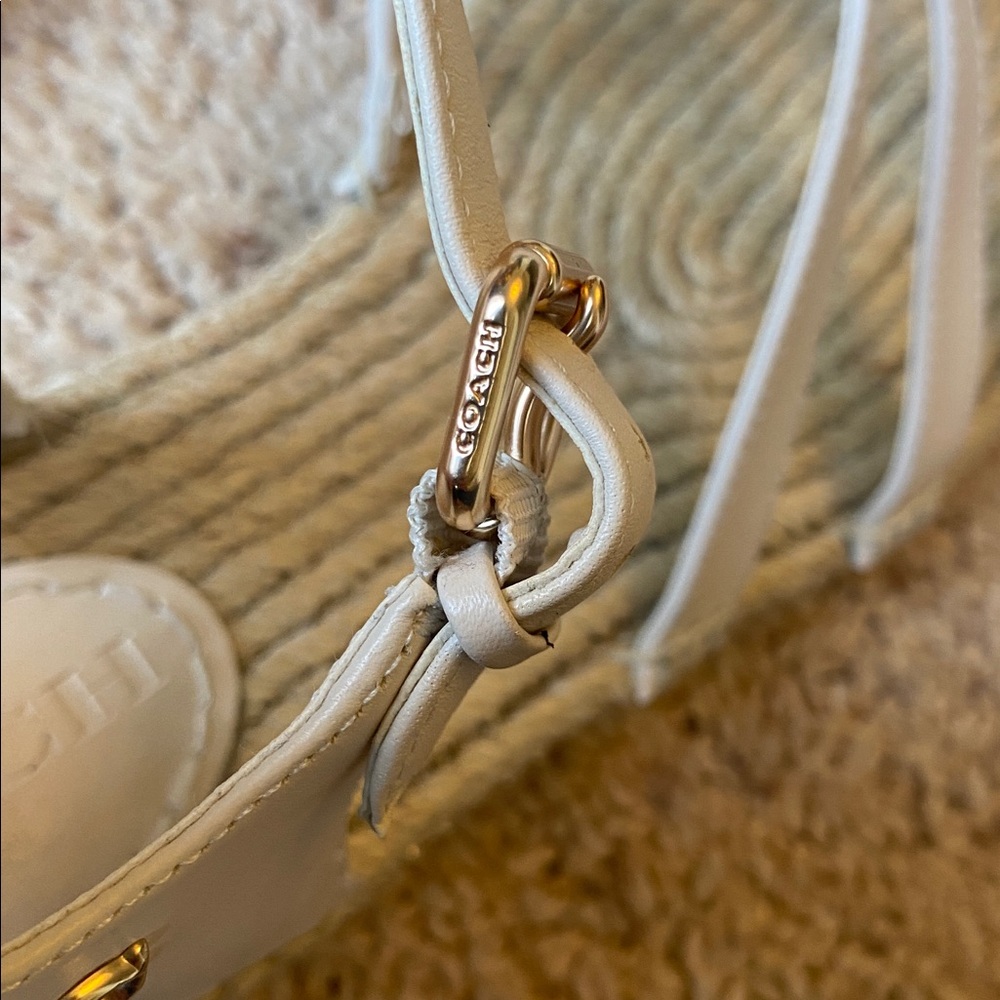 White Espadrille Strappy Sandals - Women's Espadrilles - Picture 9 of 10